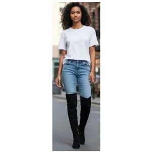 J.Crew Black Over-the-Knee Stretch Suede Flat Riding Boots Women’s Size 11